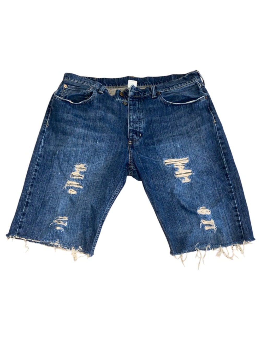 Polo by Ralph Lauren Distressed Blue Denim Cut-Off Shorts